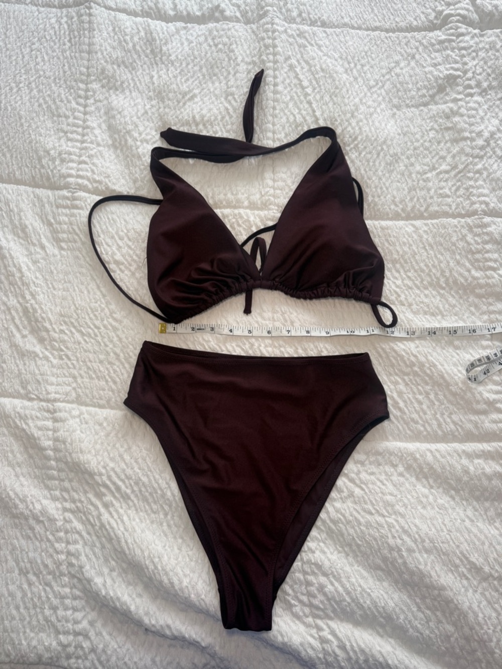 H&M Brown Triangle Bikini Set Size 6